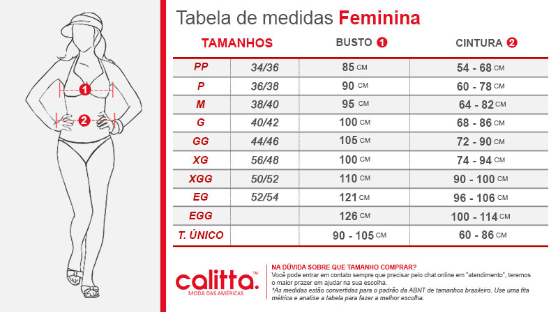 Tabela De Medidas De Roupas 4127